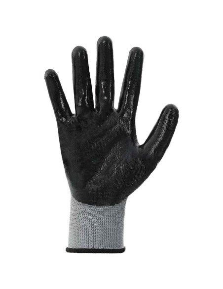 Guanti da Lavoro 12 pcs Grigio e Nero 10 / xl Poliestere