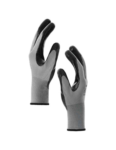 Guanti da Lavoro 24 pcs Grigio e Nero 10 / xl Poliestere