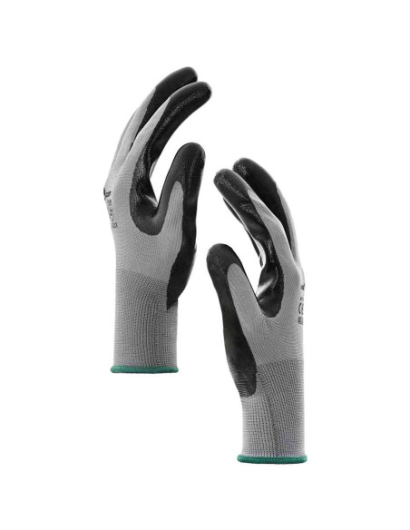Guanti da Lavoro 24 pcs Grigio e Nero 11 / XXL Poliestere