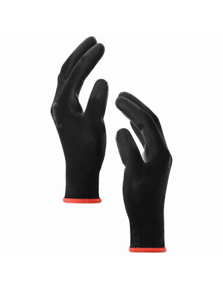 Guanti da Lavoro 12 pcs Nero 7 / S Poliestere