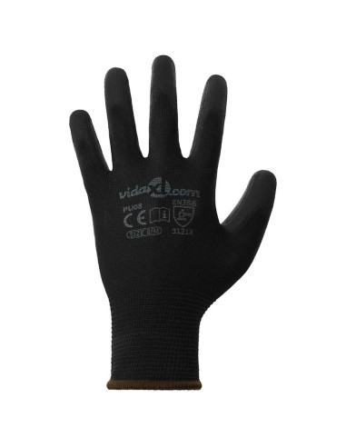 Guanti da Lavoro 24 pcs Nero 8 / m Poliestere