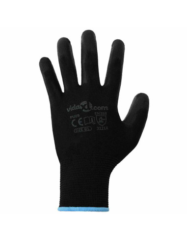 Guanti da Lavoro 12 pcs Nero 9 / l Poliestere