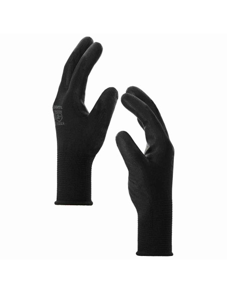 Guanti da Lavoro 12 pcs Nero 10 / xl Poliestere