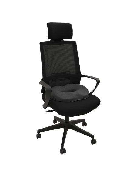 Cuscino con cuscino Grigio scuro 42 x 37 x 8 cm Cotone