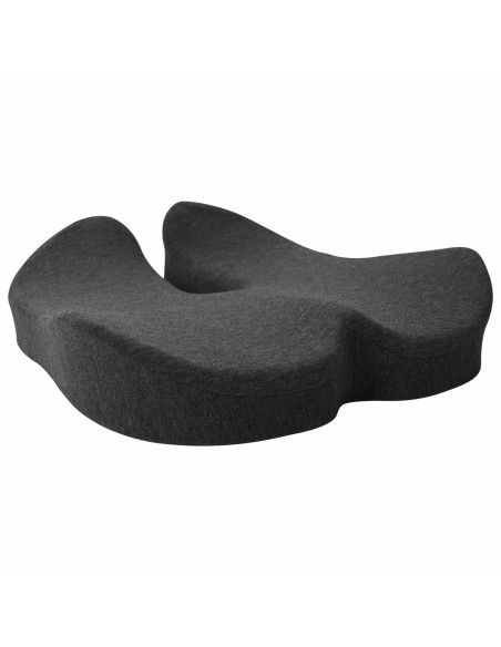 Cuscino con cuscino Grigio scuro 50 x 43 x 10 cm Cotone