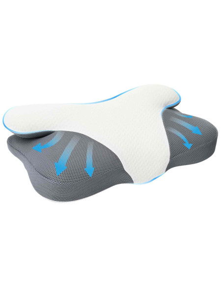 Cuscino con cuscino Bianco 59 x 38 x 14 cm Poliestere