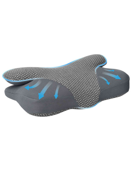 Cuscino con cuscino Grigio 59 x 38 x 14 cm Poliestere