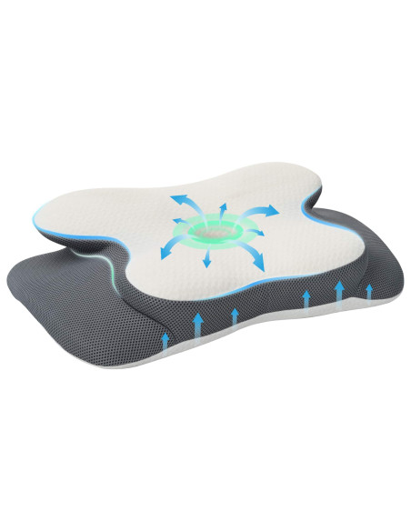 Cuscino con cuscino Bianco 60 x 37 x 13 cm Poliestere