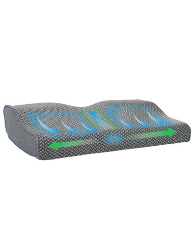 Cuscino con cuscino Grigio 60 x 34 x 11 cm Poliestere