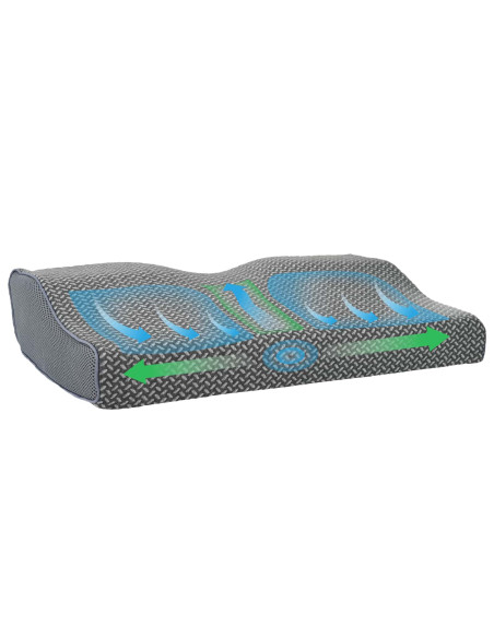 Cuscino con cuscino Grigio 60 x 34 x 11 cm Poliestere