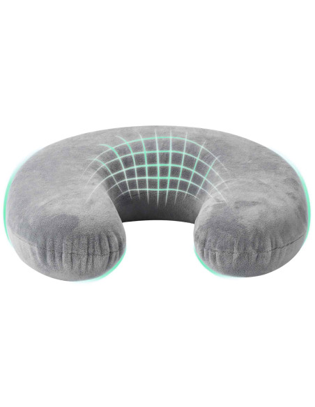 Cuscino con cuscino Grigio 27 x 27 x 8,5 cm Velluto