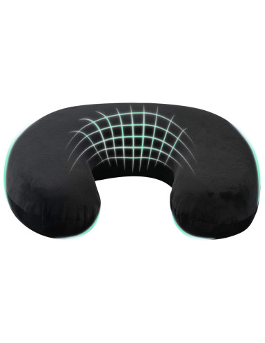 Cuscino con cuscino Nero 27 x 27 x 8 cm Velluto