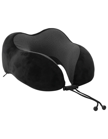 Cuscino con cuscino Regolabile Nero 28 x 25 x 14 cm Velluto