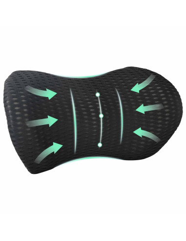 Cuscino con cuscino Nero 47 x 24 x 13 cm Reticolo 4D