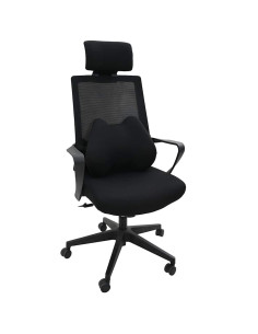 Cuscino con cuscino Regolabile Nero 42 x 32 x 14 cm Poliestere 2