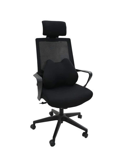 Cuscino con cuscino Regolabile Nero 42 x 32 x 14 cm Poliestere