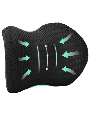 Cuscino con cuscino Regolabile Nero 31 x 23 x 14 cm Reticolo 4D