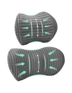 Cuscino con cuscino Regolabile 2 pcs Grigio Reticolo 4D 2