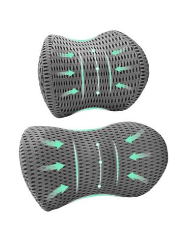 Cuscino con cuscino Regolabile 2 pcs Grigio Reticolo 4D