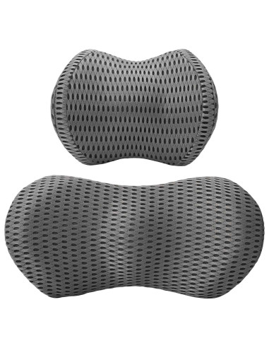 Cuscino con cuscino Regolabile 2 pcs Grigio Reticolo 4D