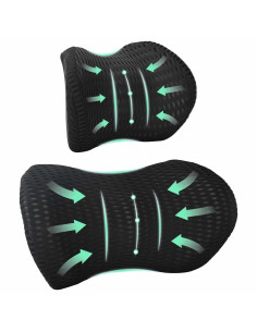 Cuscino con cuscino Regolabile 2 pcs Nero Reticolo 4D 2