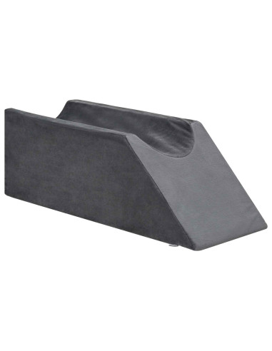 Cuscino per Gambe 68 x 25 x 21,5 cm Duro Schiuma PU Grigio