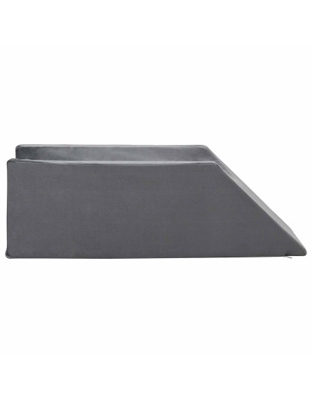 Cuscino per Gambe 68 x 25 x 21,5 cm Duro Schiuma PU Grigio
