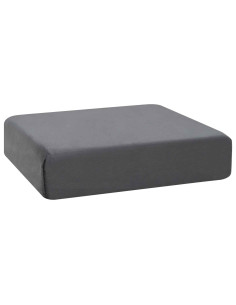 Cuscino per la seduta 40 x 40 x 10 cm Schiuma PU Grigio 2