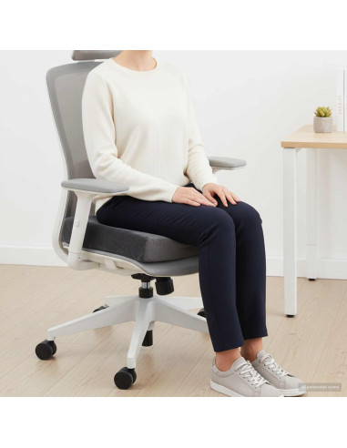 Cuscino per la seduta Grigio 40 x 40 x 10 cm