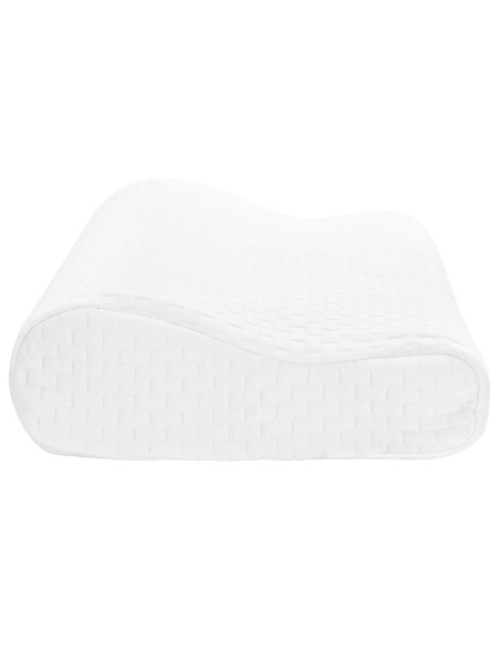 Cuscino da Letto Tinta unita Bianco 50 x 30 x 10,5 cm