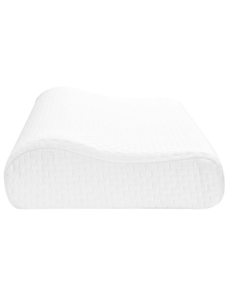 Cuscino da Letto Tinta unita Bianco 80 x 40 x 12,5 cm