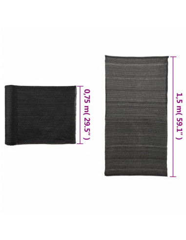 Rete per Privacy in HDPE 1,5x25 m Nera