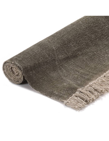 Tappeto Kilim in Cotone 160x230 cm Grigio Talpa