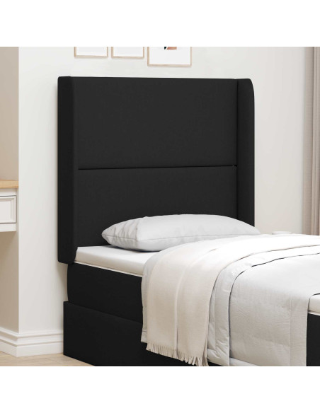 Orecchia della Testata Nero 80 x 16 x 4 cm Tessuto