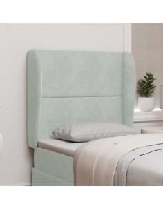 Orecchia della Testata Grigio chiaro 80 x 23 x 6 cm Velluto