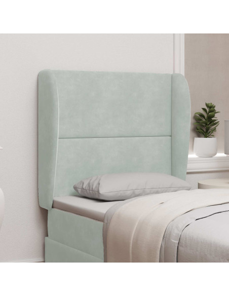 Orecchia della Testata Grigio chiaro 80 x 23 x 6 cm Velluto