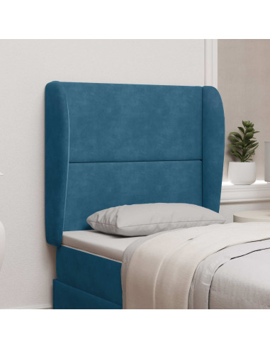 Orecchia della Testata Blu 80 x 23 x 6 cm Velluto