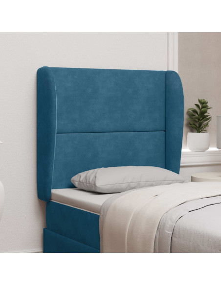 Orecchia della Testata Blu 80 x 23 x 6 cm Velluto