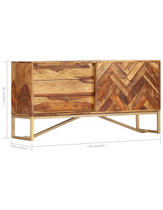 Credenza 118x30x60 cm in Legno Massello di Acacia