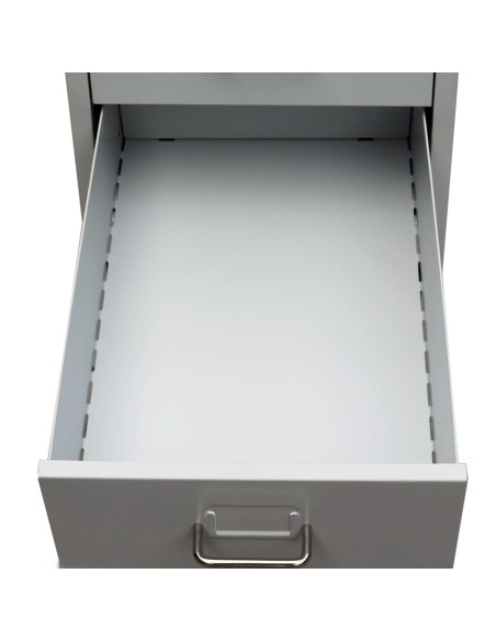 Schedario con 5 Cassetti Grigio 68,5 cm in Acciaio