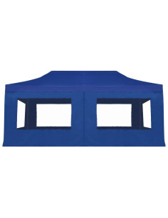 Gazebo Professionale Pieghevole Alluminio con Pareti 6x3 m Blu