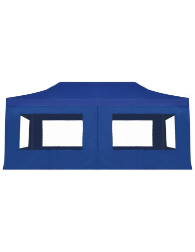 Gazebo Professionale Pieghevole Alluminio con Pareti 6x3 m Blu