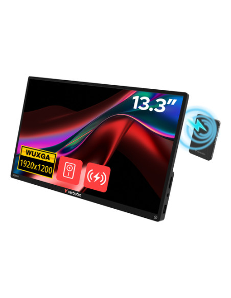 Verbatim 32087 TV e monitor portatile Nero 33,8 cm (13.3") 1920 x 1200 Pixel