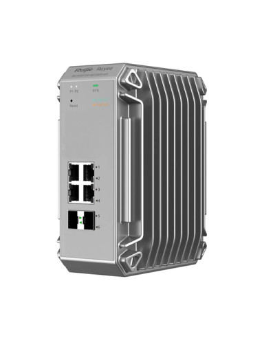 REYEE CLOUD INDUSTRIAL SWITCH L2 FULL MANAGED IP40. 4X1GE POE+ POWER BUDGET 120W 2XSFP