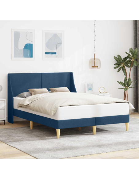 Struttura del letto con testiera Blu 120 x 190 cm Tessuto