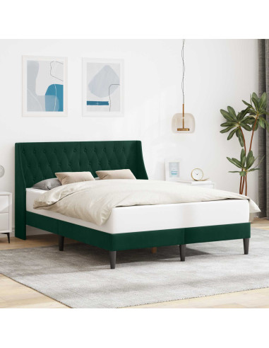Struttura del letto Verde Scuro 120 x 190 cm Velluto