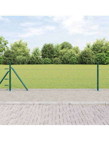 Palo della recinzione Verde 25 x 0,5 m (rete 50 mm) Acciaio