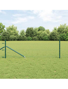 Palo della recinzione Verde 25 x 0,5 m (rete 50 mm) Acciaio