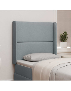 Orecchia della Testata Grigio chiaro 80 x 16 x 4 cm Tessuto