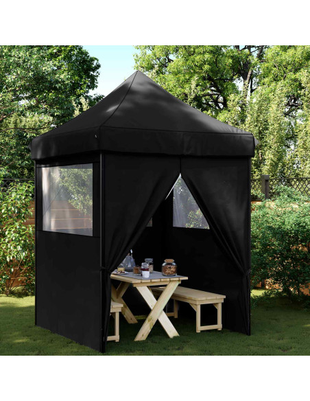 Tenda Party Nero 200 x 200 x 306 cm Tessuto Oxford